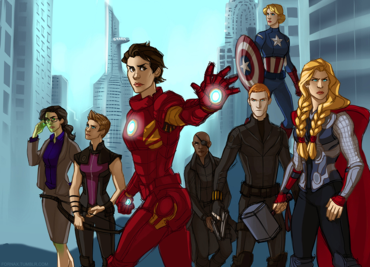 DEC5 FAF Genderbent Avengers