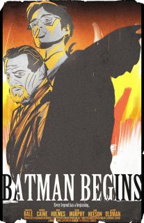 Vintage Batman Begins Poster