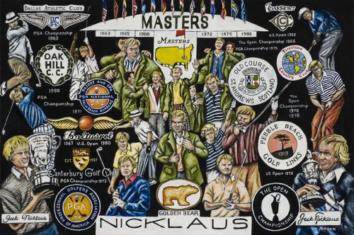 Golf Tribute "Jack Nicklaus Tribute" Print from Thomas Jordan Gallery