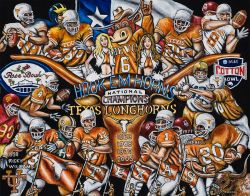 "Hook Em Horns" College Tribute Print from Thomas Jordan Gallery