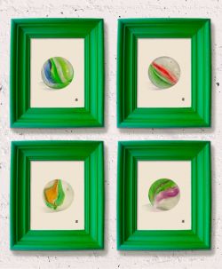 Teenage Mutant Ninja Turtles watercolor marbles portrait