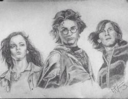 Harry Ron & Hermoine Sketch