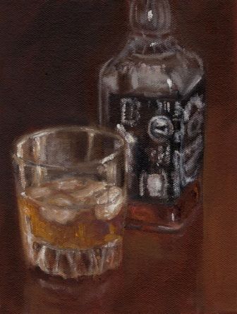 Jack Daniels Bottle and Glass