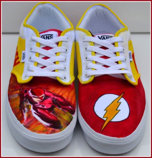 The Flash - Custom Painted Vans Sneakers