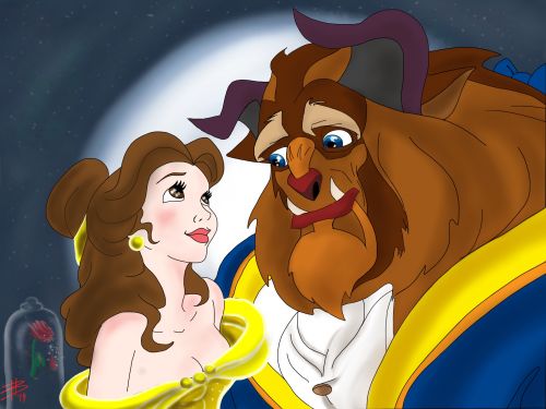 Beauty & The Beast iPad painting