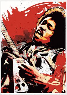 Jimi Hendrix Pop Art Portrait