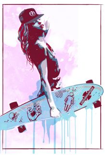 Skateboard Girl Poster Design