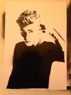 Justin Bieber Spray Painting Art