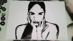 Demi Lovato Spray Painting Art