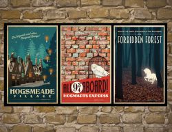 Harry Potter Travel Poster Set