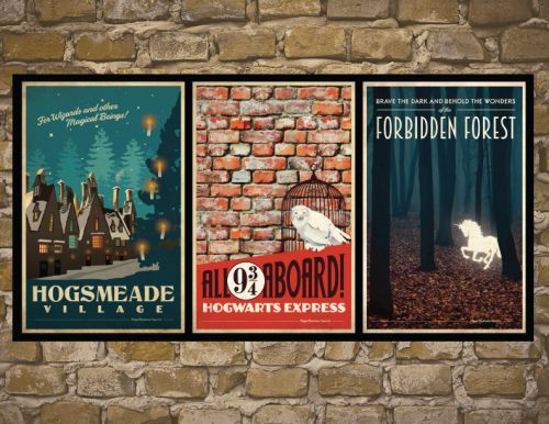 Harry Potter Travel Poster Set