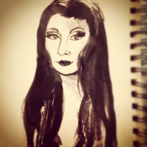 morticia inktober